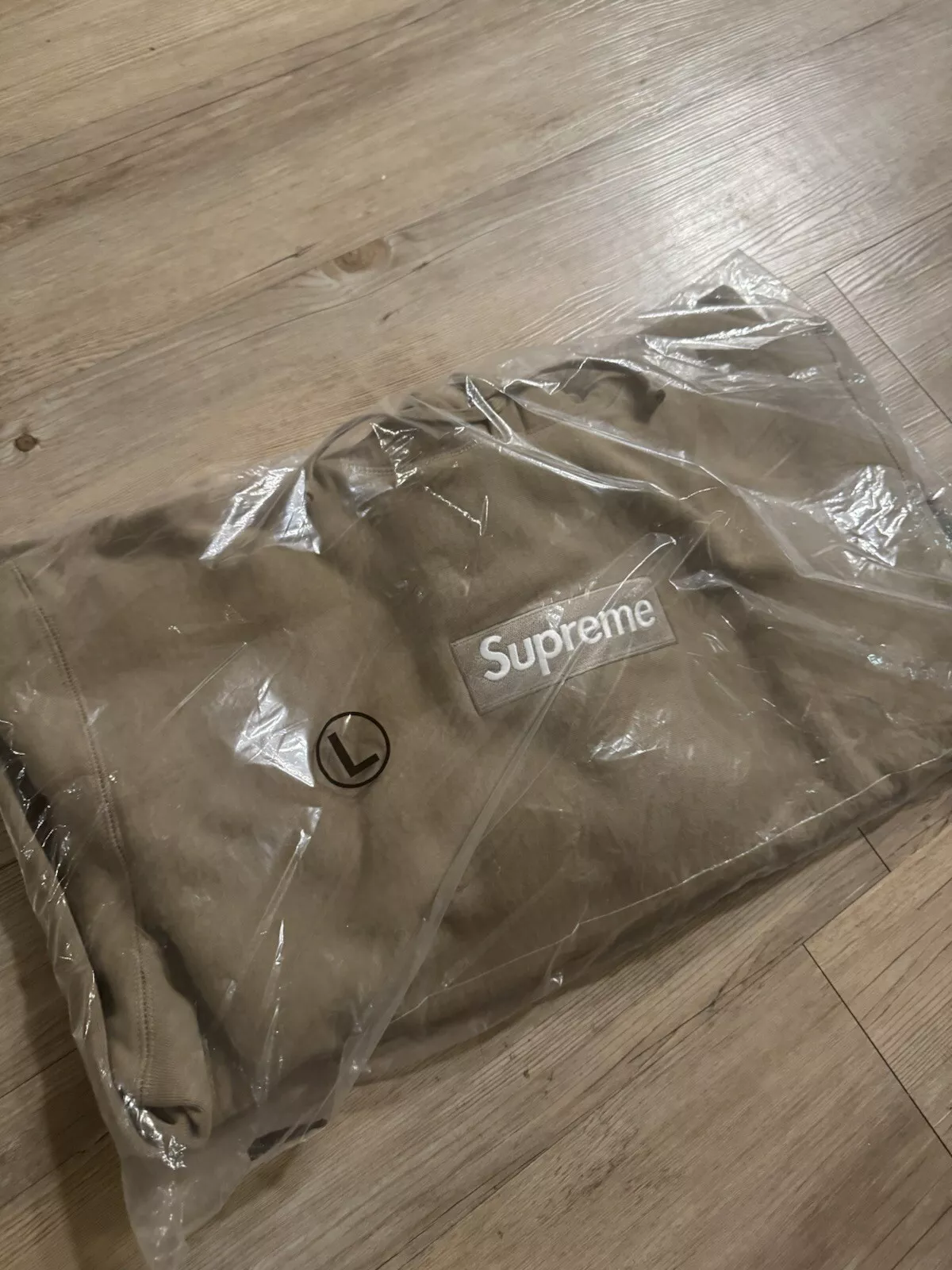 Sweat à capuche Supreme Box Logo 2023 sable foncé taille L