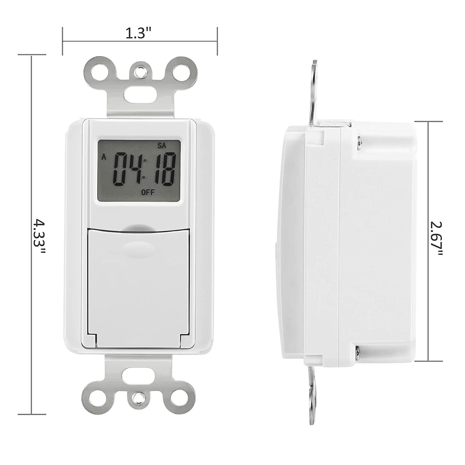 7 day programmable in wall digital timer switch for fans lights