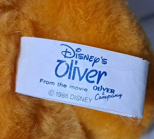 Vintage 1988 Disney Oliver & Company 10" Cat Plush Sears - No Hair - Read Descri - Picture 15 of 16