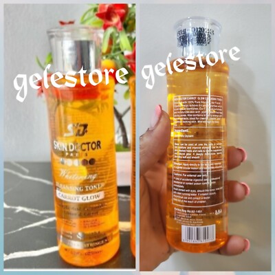 Skin Doctor Paris Whitening Cleansing Face Toner Carrot Glow 200ml X 1 Spf 50