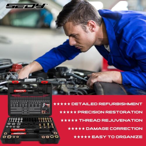 Thread Repair Thread Chaser Tool Set - 49PCS Thread Cleaner Rethreading Master - Bild 8 von 8