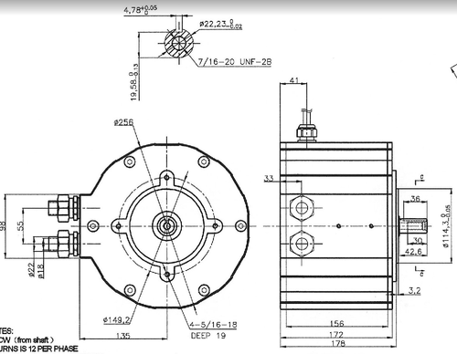 Motenergy ME1616 Brushless Liquid Cooled Motor + Sevcon Gen4 Size 6 Controller - Picture 3 of 3