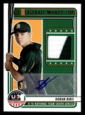 2023 Panini USA Baseball U18 South Africa Auto Relic Doran Bibis 57/72