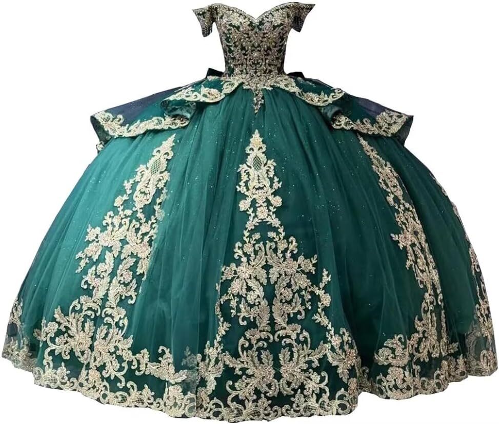 Gold Embroidered Applique Quinceanera Dresses Off Shoulder Prom Dress Ball Gown | eBay Gold Embroidered Applique Quinceanera Dresses Off Shoulder Prom Dress Ball Gown | eBay