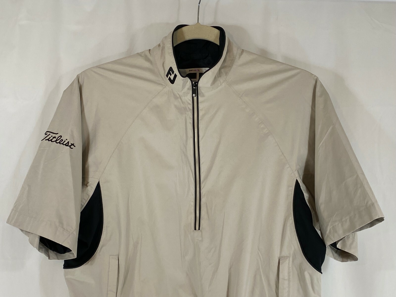 DryJoy By FootJoy Titleist Tour Collection S/Sleeve Half Zip Rain Wind  Jacket S | eBay