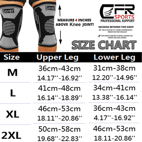 Knee Sleeves Compression Brace Support Sport Joint Injury Pain Arthritis Copper - Picture 26 of 27