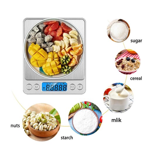 LCD Digital Kitchen Scale 3000g / 0.1g Electronic Weight Food Balance - Picture 2 of 8