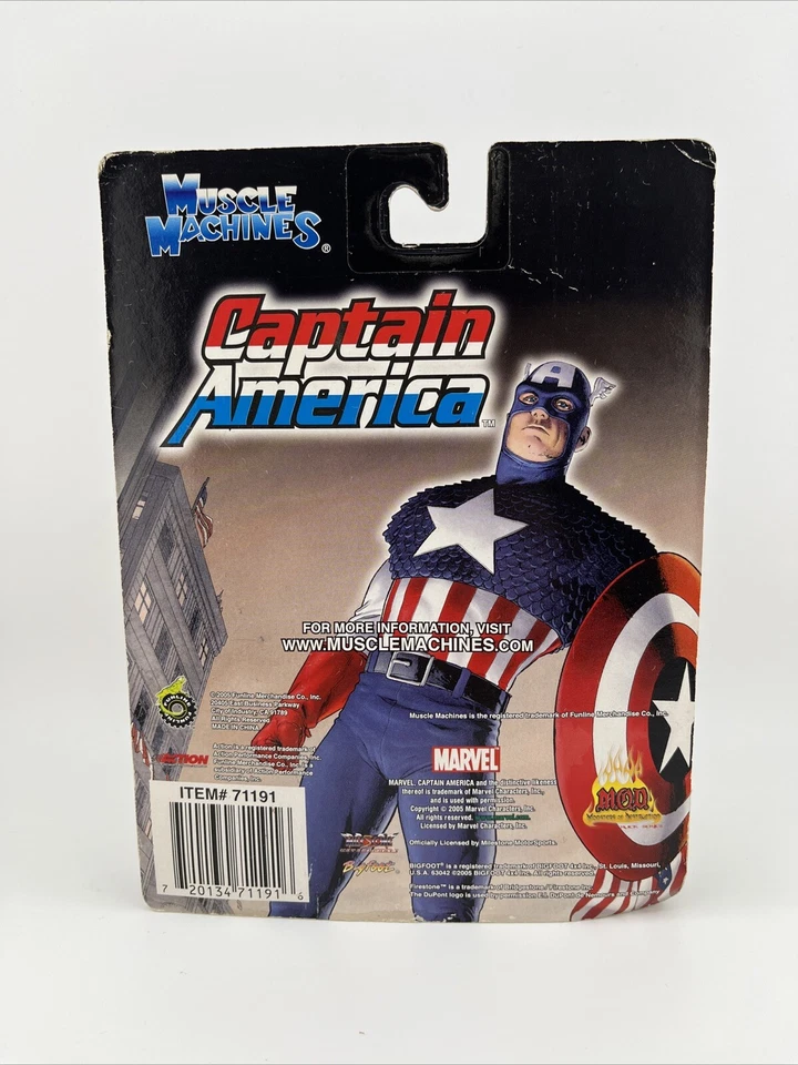 Muscle Machines Bigfoot Captain America M064-05-11 New 2005 - Image 2 of 4