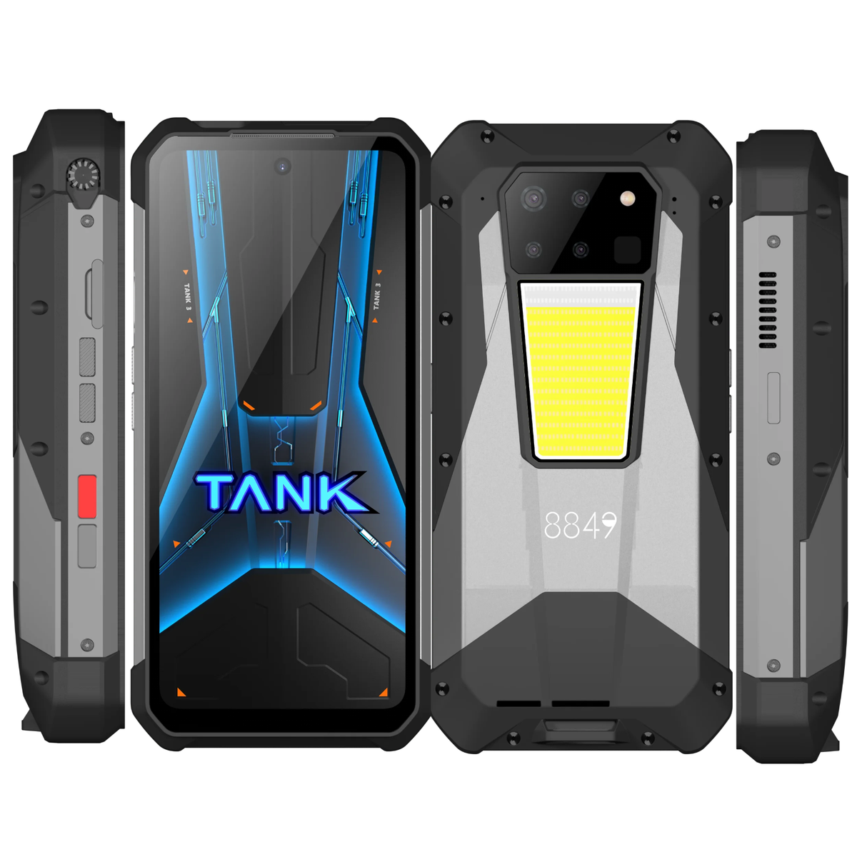 デニーロ3本 Unihertz 8849 TANK 3 Pro 5G ROBUST Handys Kinoprojektor 32GB+512GB