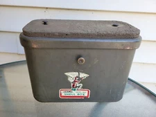 Vintage THERMOS Swivel Seat & Shotgun Shell Box~Hunter Cabin Camp Lunchbox Prop