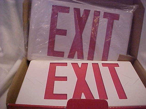 ITI Group red led EXIT sign new in box , Listed for Damp Locations - Picture 4 of 4