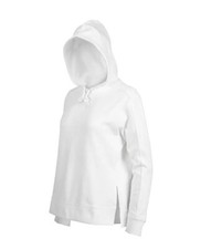 Puma Women's HER Long Sleeve Drawstring Jersey Knit Hoodie, WHITE, LARGE