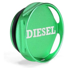 Diesel Billet Aluminum Fuel Cap Magnetic Green For 2013-2017 Dodge Ram 1500 2500