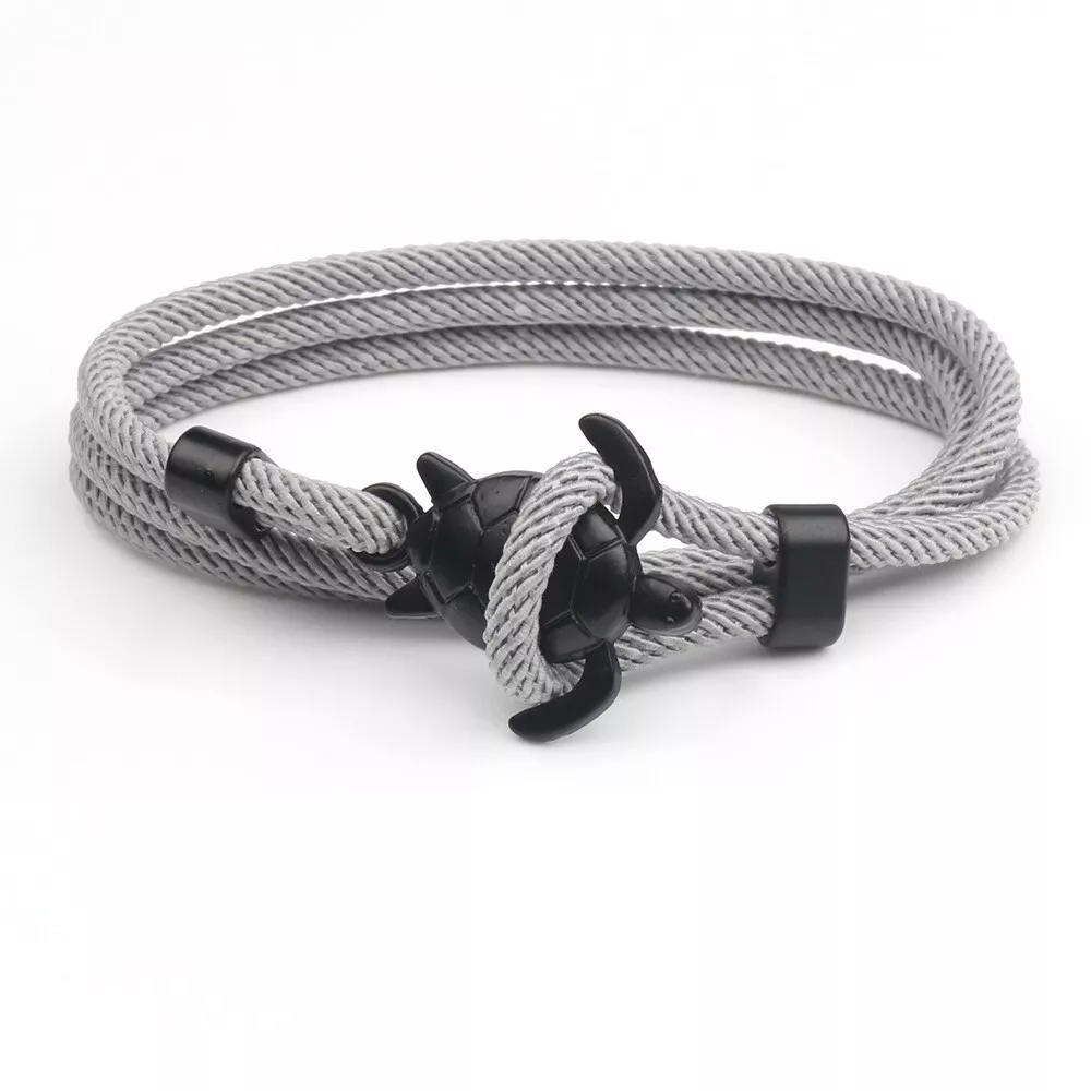 Sea Turtle Milan Cord Nylon Rope Wrap Bracelet for Men and Women