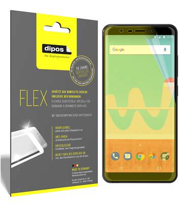 3x Schutzfolie für Wiko View Go Folie, 100% Displayabdeckung, dipos Flex