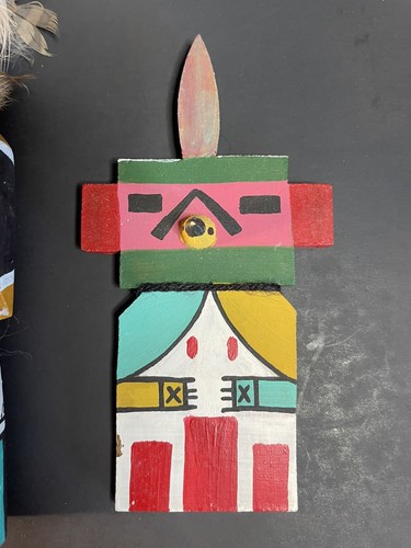4 Hopi vintage? Kachinas - Muñecas de cuna sin firmar 1980 - Imagen 10 de 18