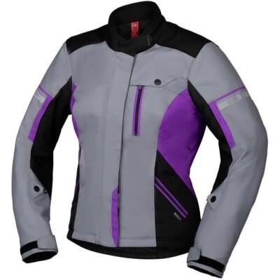 IXS Finja-ST 2.0 Tour Damen Motorradjacke schwarz grau lila