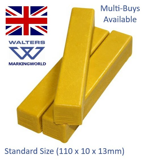 Crayón para marcar cera de tiza para neumáticos | Crayones Walters WKL | Paquete 6 | Amarillo y blanco