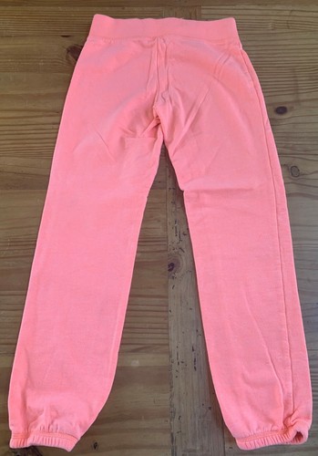 Old Navy Girl’s Size M (8) Logo Coral Orange Fleece Sweatpants EUC - Picture 4 of 4
