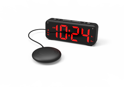 PROFI schwarz VIBRATION Uhr Tischuhr XXL Display Senioren vibrierender  Wecker Vi