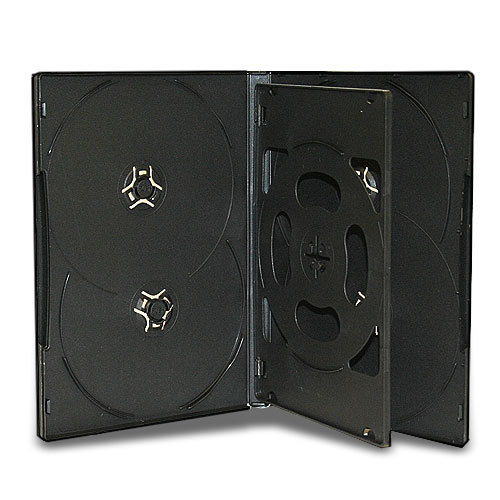 BORDER　DVDBOX 50 Black 14mm Multi Six Disc (Hold 6 Discs) CD DVD Storage