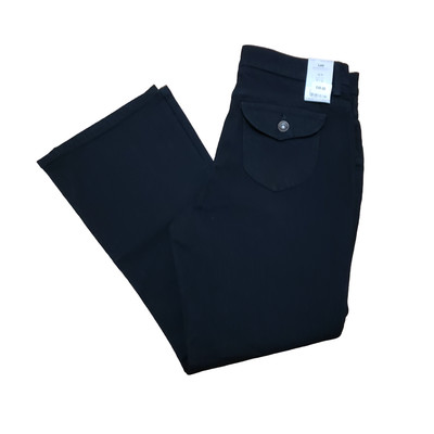 LEE Platinum Women's 12P (I 30) Black Flap Pocket Bootcut Jeans NWT