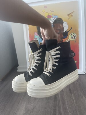 Rick Owens Drkshdw Double Bumper Ramones - Black | eBay