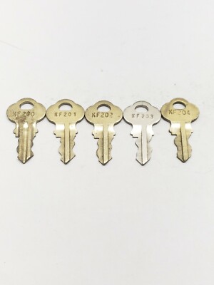 Chicago Lock Co original cut keys, KF, set of 5, motor, boat, vending, elevator