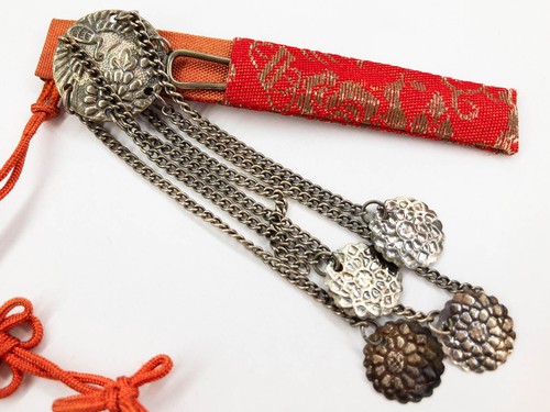 Accesorio de kimono brocado Hakoseko de colección para ceremonias formales para niñas: 19 de abril a d - Imagen 4 de 8