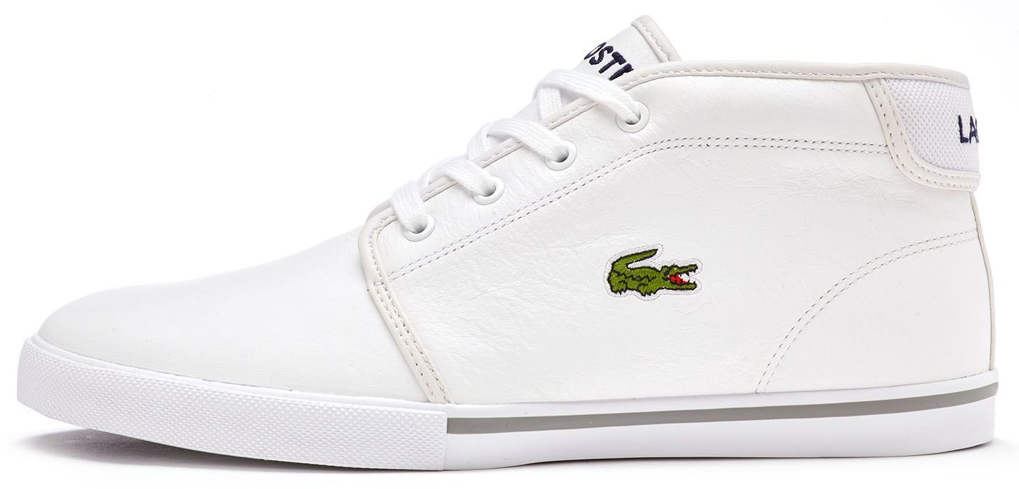 Pelle Alti Lacoste Ampthill scarpe da ginnastica in bianco 731SPM0098 21G Scarpe classiche da uomo Pelle Alti Lacoste Ampthill scarpe da ginnastica in bianco 731SPM0098 21G Scarpe classiche da uomo