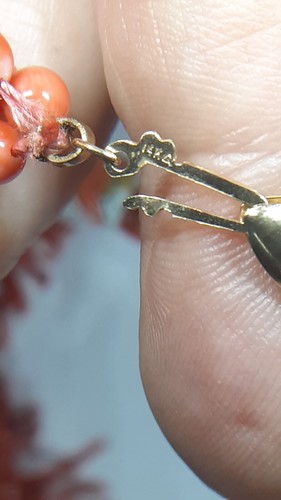 Vintage Graduated Coral Branch Cloisonne Multi-Strand Necklace, 14K Gold Clasp - Picture 11 of 24