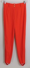Vintage MONDI Bright Orange Stirrup Hi-Waisted Pants Size 38 Made in Germany