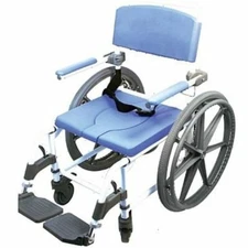 Shower Wheelchair Bath Toilet Rehab Commode Bariatric 22" X-Wide Seat 24" Tires