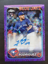 2024 Topps Chrome Yariel Rodriguez Purple Speckle Refractor Auto RC 18/299 AC-YR