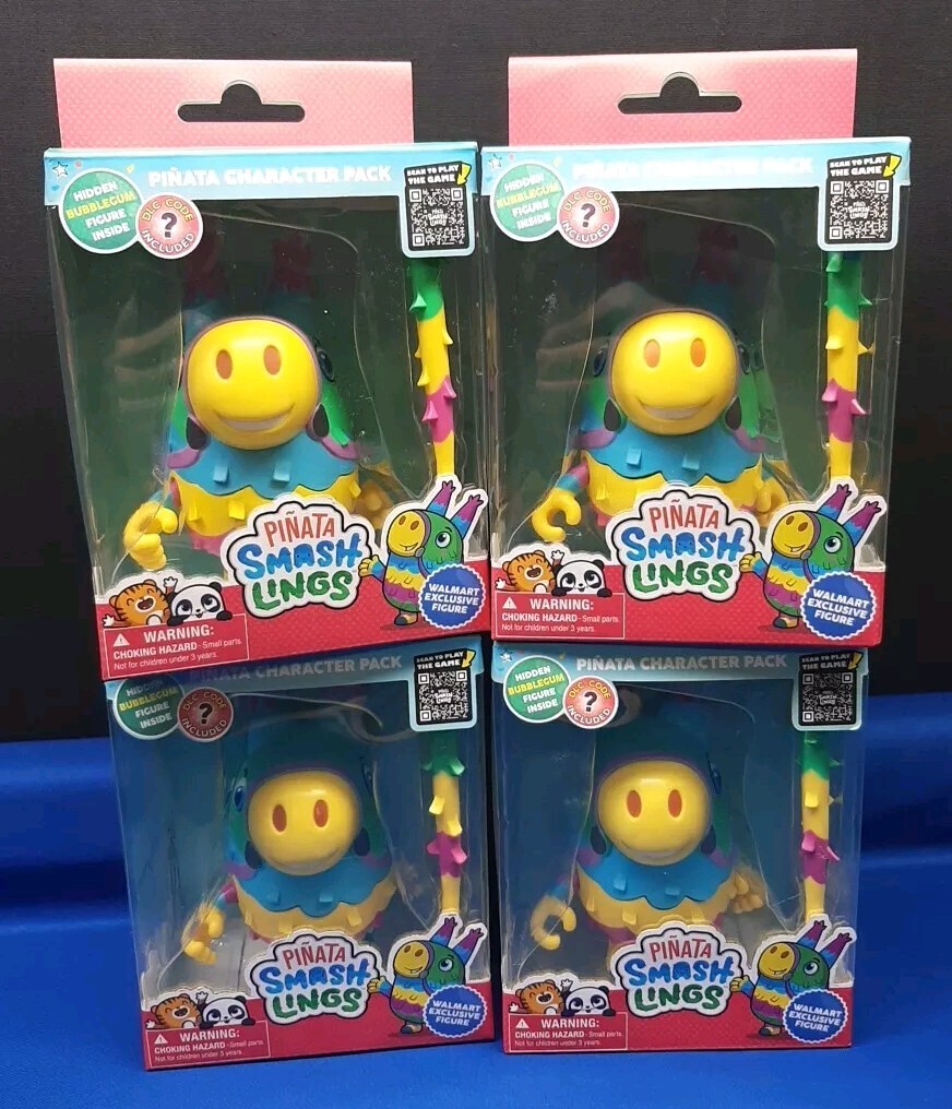 Lot Of 4 NEW, ROBLOX Piñata Smashlings DONKEY FIGURE Bubblegum Figure 2023 NIB