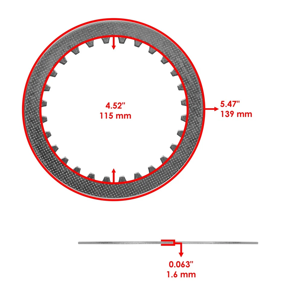 Kit de resorte de placa de fricción de embrague para Suzuki SP500 1981 1982 1983 / 21441-37400 Foto 4 de 4