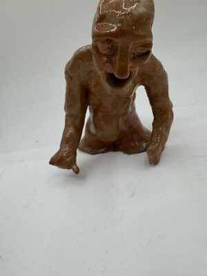 Art Sculpture Upper Body Glazed Stoneware Horror Gothic Unique Pottery Vintage