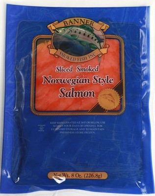 Banner Smoked Fish Smoked Salmon 8 Oz Net Wt 3 Pack X3 Vacuum