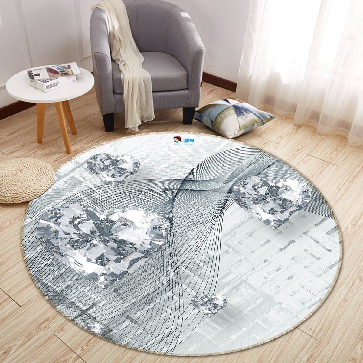 MATAです₊⁎⁺˳✧༚ 3D Diamantliebe ZHUC1433 Spiel Rutschfester Teppich Matte Foto