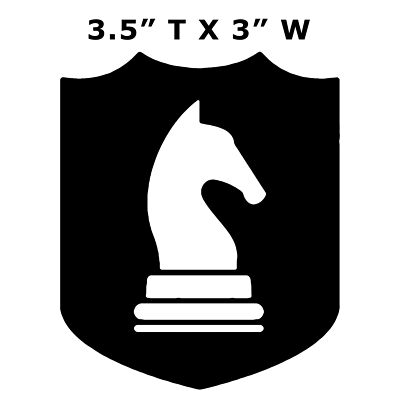 White Knight Chess Piece Car Truck Window Bumper Graphic Sticker Decal Souvenir