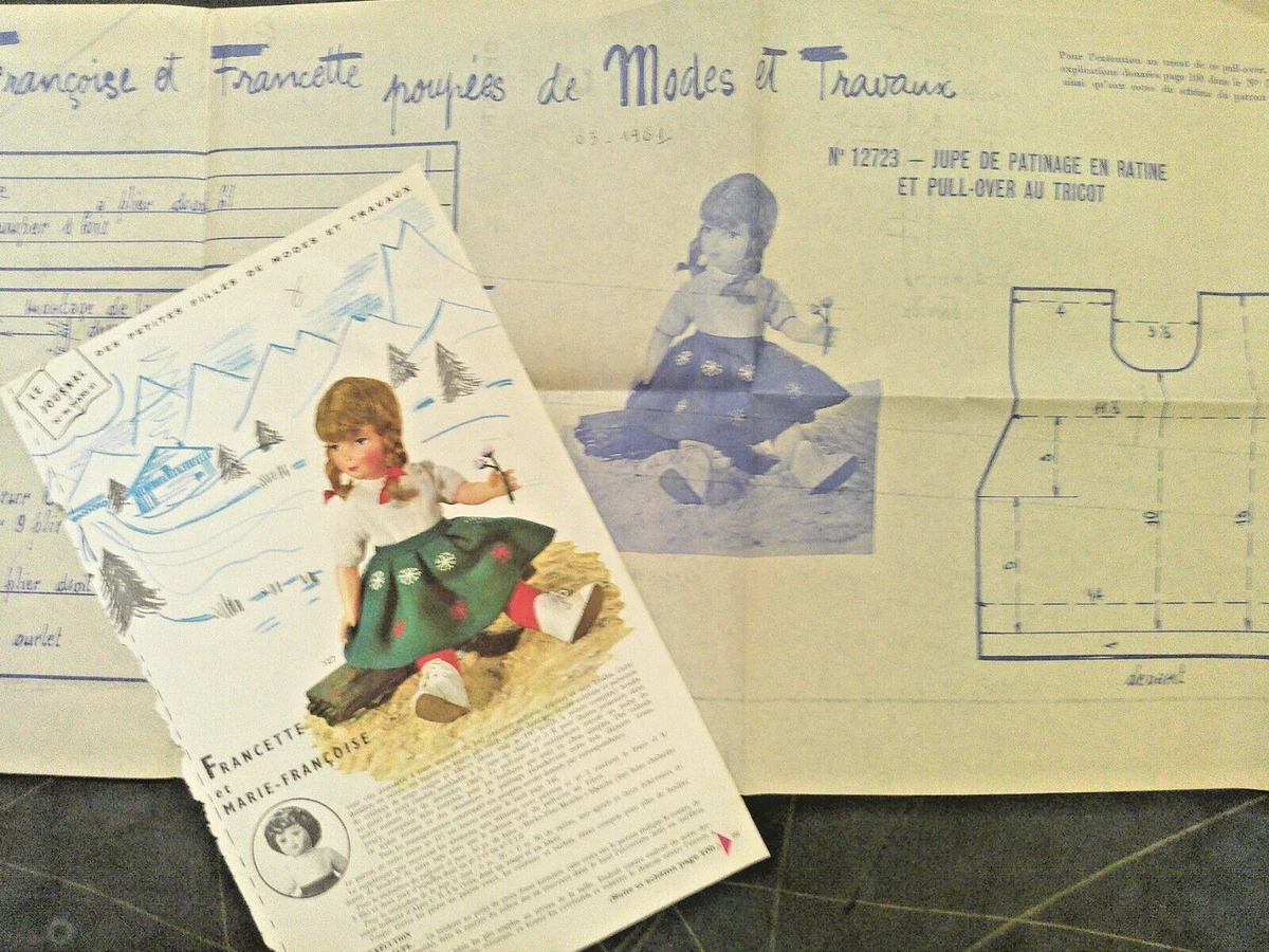 Lot De 7 Patrons Poupée Modes Et Travaux De 1978 - Originaux France