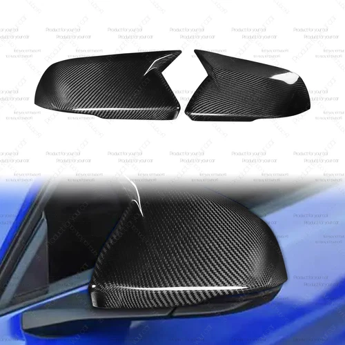 1Pair Carbon Fiber Side Mirror Cover Cap Trim For Ford Mustang 15-23 USA model