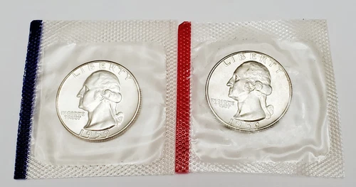1959 P & D Washington Quarter Coin Set (2 Coins) *MINT CELLO*