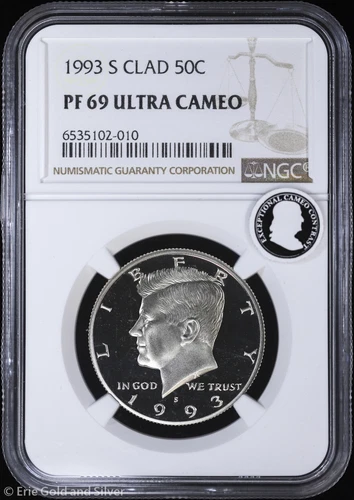 1993-S 50C Proof Clad Kennedy Half Dollar NGC PF 69 Ultra Cameo | PR