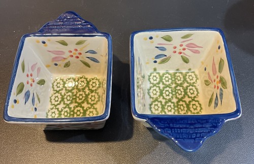 Temptations by Tara Old World Floral Blue Single Serve Ramekins 10 Oz Set of 2 - Picture 2 of 6