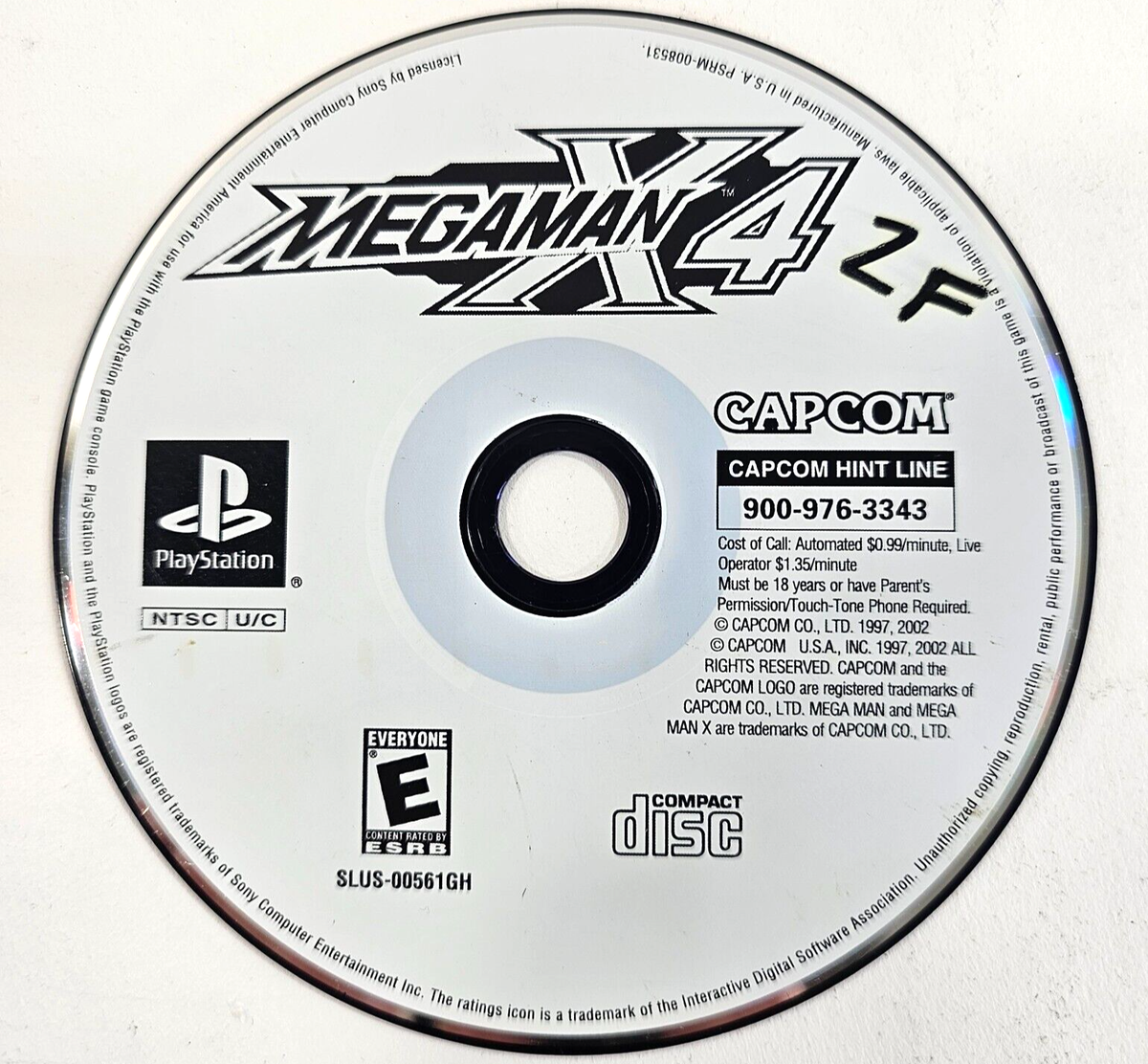 Mega Man X4 Greatest Hits (PlayStation 1, 1997) Game Disc - Tested