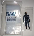 Storage Bags lot of 100 (Perfect for 3 3/4 Star Wars or GI Joe Action Figures)