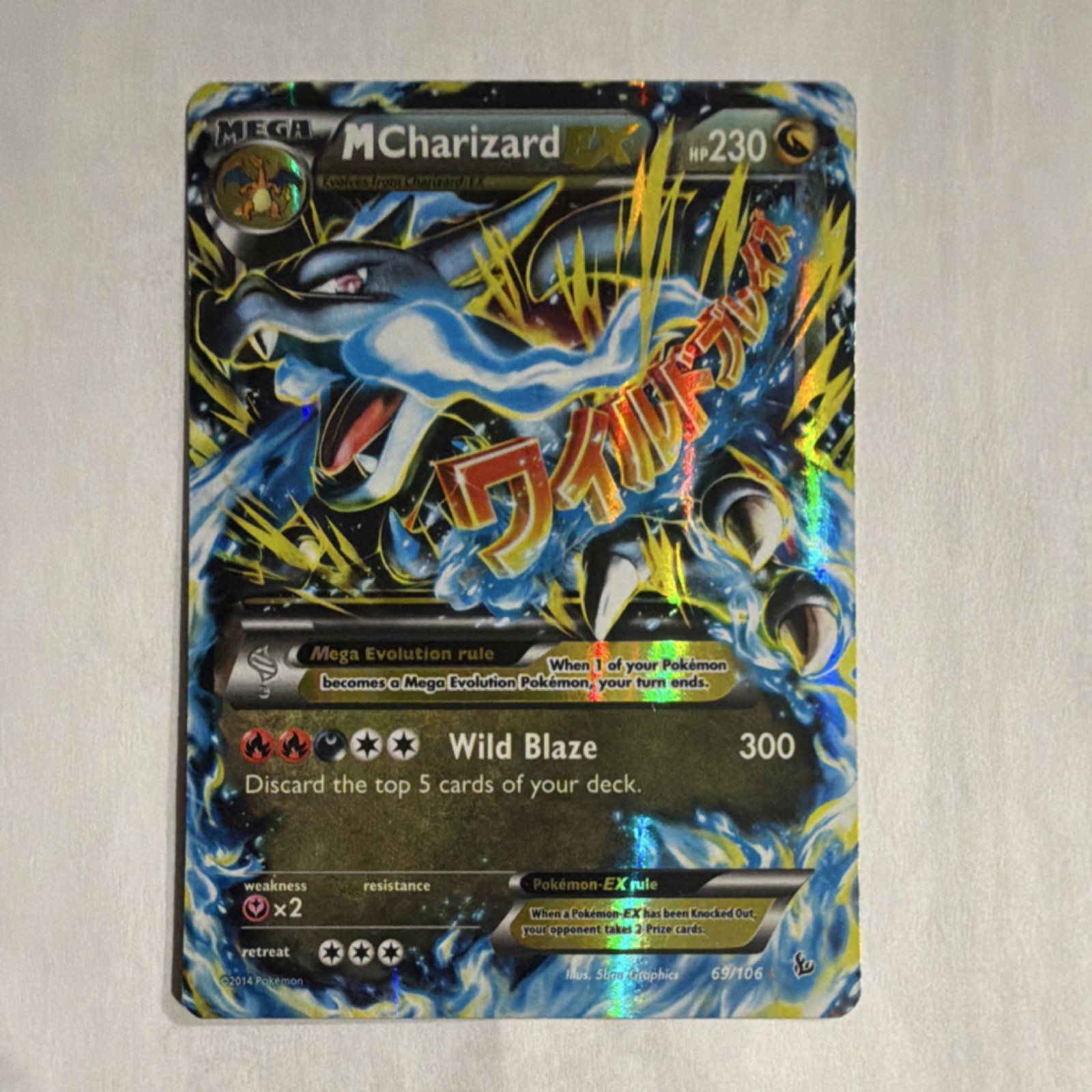 Pokémon M Charizard EX 69/106 Flashfire Ultra Rare Mega Holo 230 HP Card