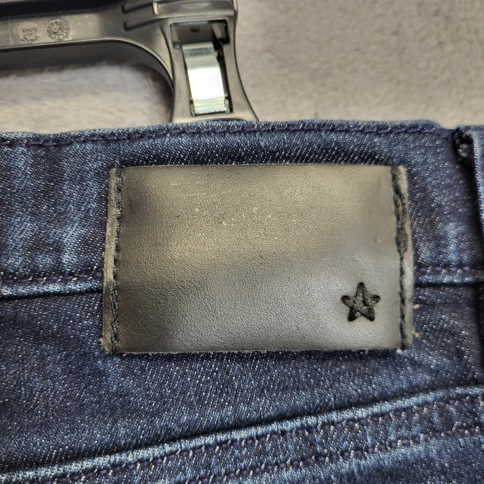 John Varvatos Wight Jeans Mens 32x27 Dark Wash Slim Fit Stretch Denim Distressed - Image 4 of 4