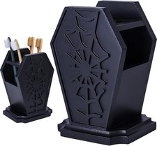 Gothic Decor Coffin Toothbrush Holder - Hallo...